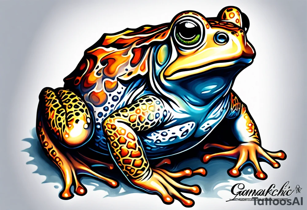 Gamakichi toad tattoo idea