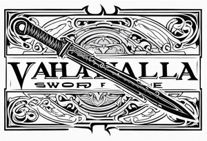 Valhalla sword  fire tattoo idea