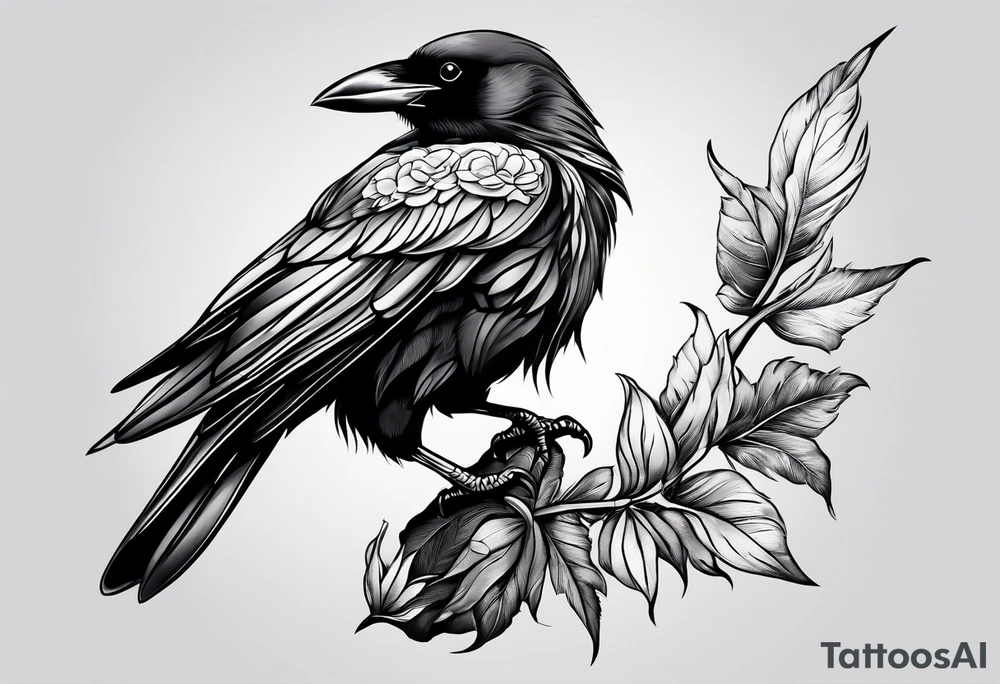 A crow tattoo idea