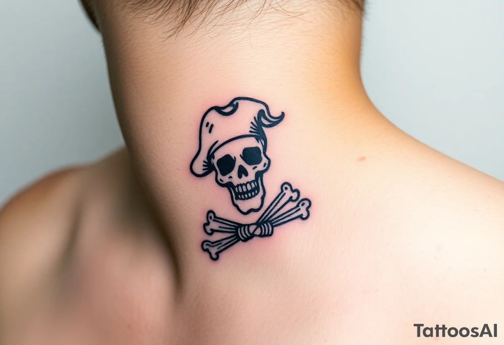 Blackbeards Jolly Roger tattoo idea