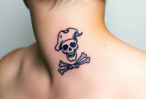 Blackbeards Jolly Roger tattoo idea