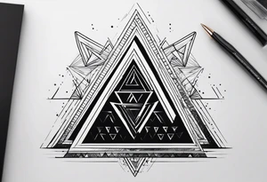 3 overlapping triangles tattoo idea