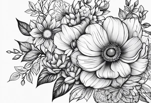 lace flowers tattoo idea
