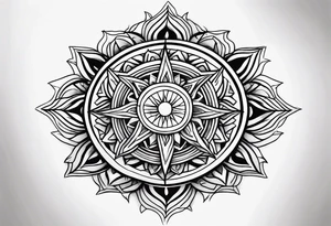 A burning sun tattoo idea
