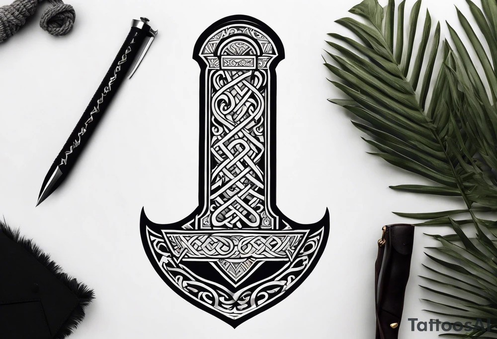 Viking sword Valhalla symbol tattoo idea