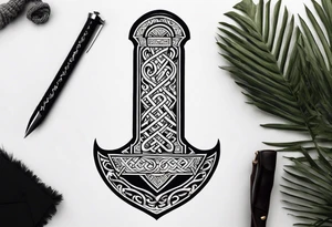 Viking sword Valhalla symbol tattoo idea