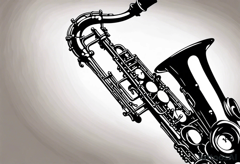 saxophone music notese tattoo idea