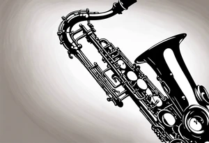 saxophone music notese tattoo idea