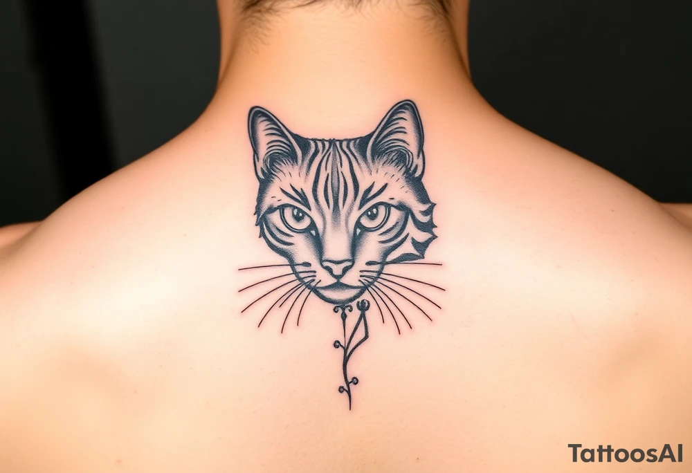 black cat tattoo idea