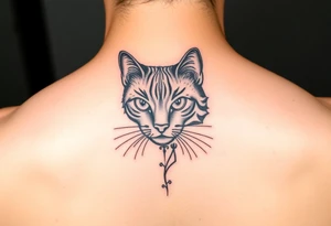 black cat tattoo idea
