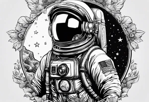 A rapping astronaut tattoo idea