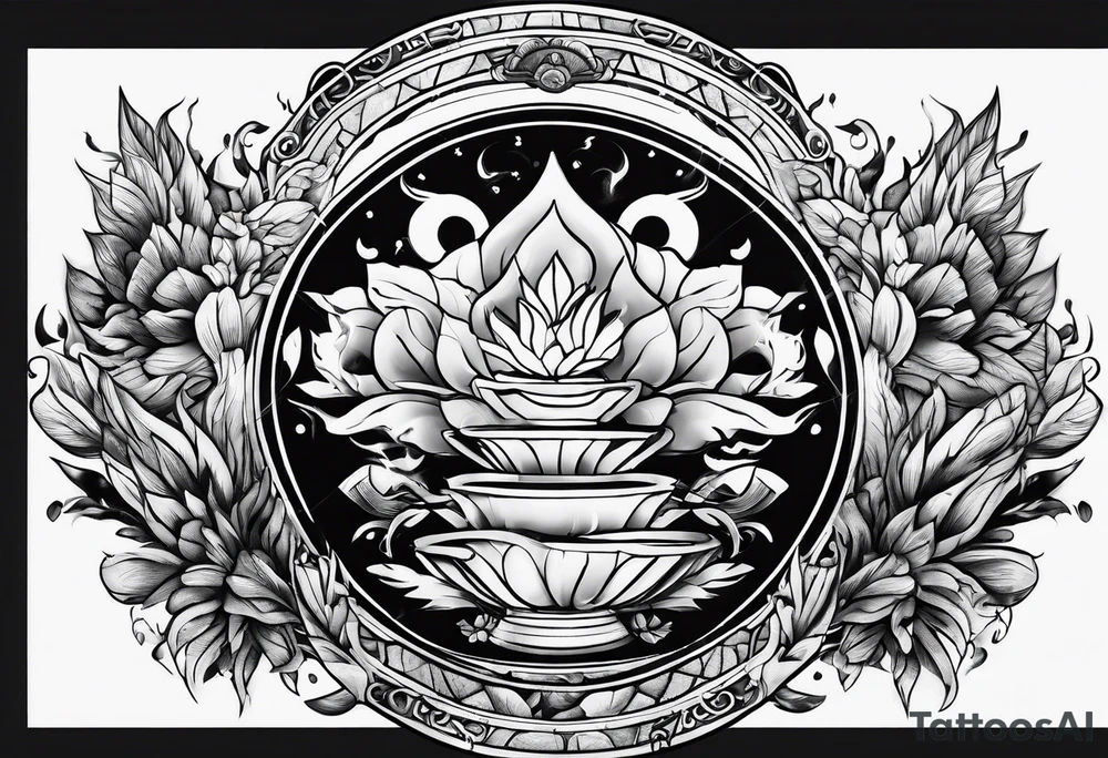 land on fire tattoo idea