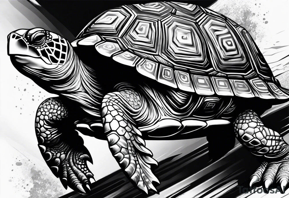 Turtle on top of arm tattoo idea