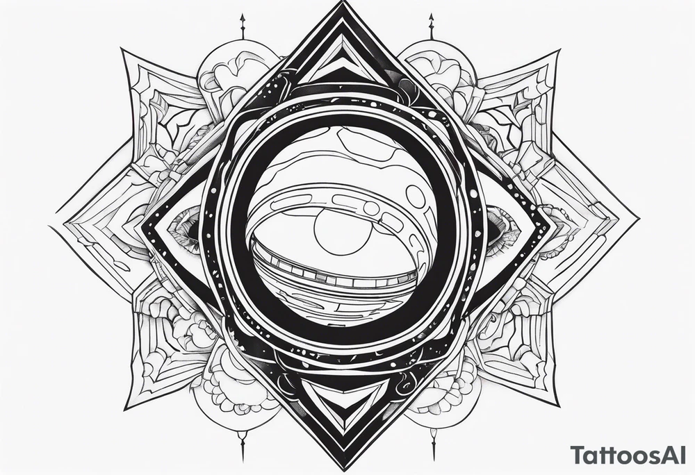 Space Mann schöne Zukunft tattoo idea