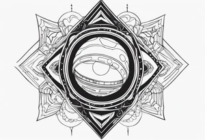 Space Mann schöne Zukunft tattoo idea