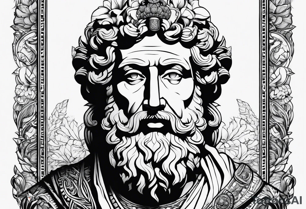 stoic philosophy tattoo with marcus aurelius tattoo idea