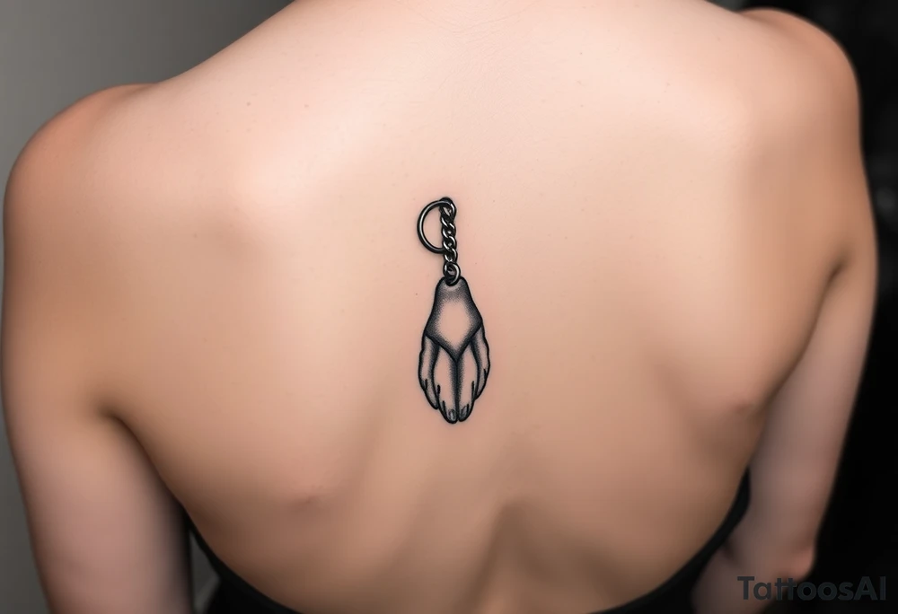 rabbits foot keychain tattoo idea