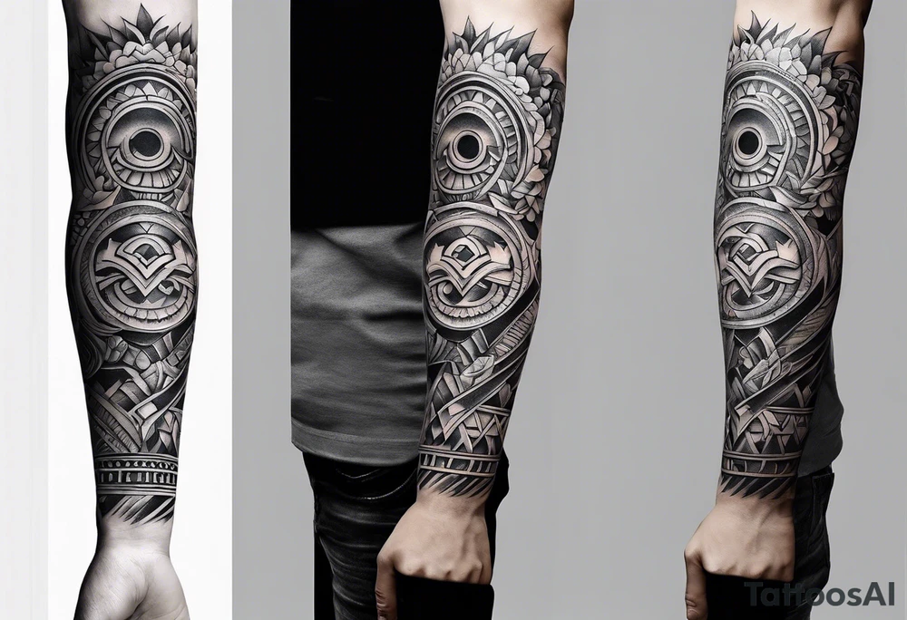 forearm moko tattoo idea