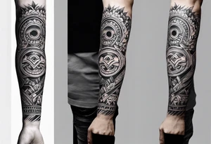 forearm moko tattoo idea