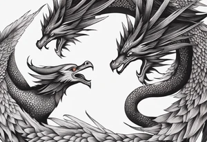 phoenix fighting a 
 dragon tattoo idea