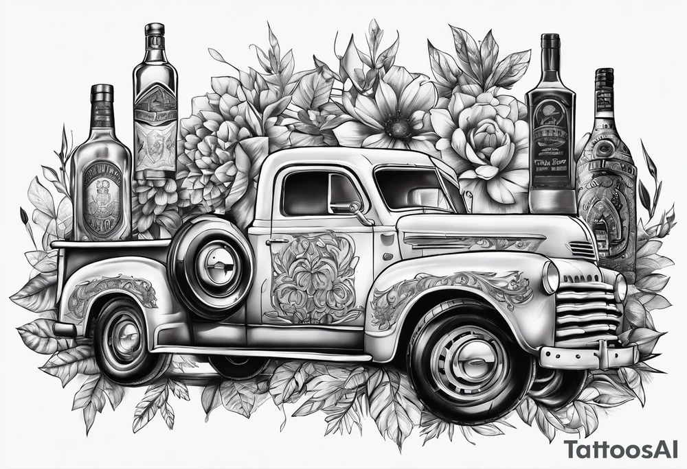 alcoholic tattoo idea