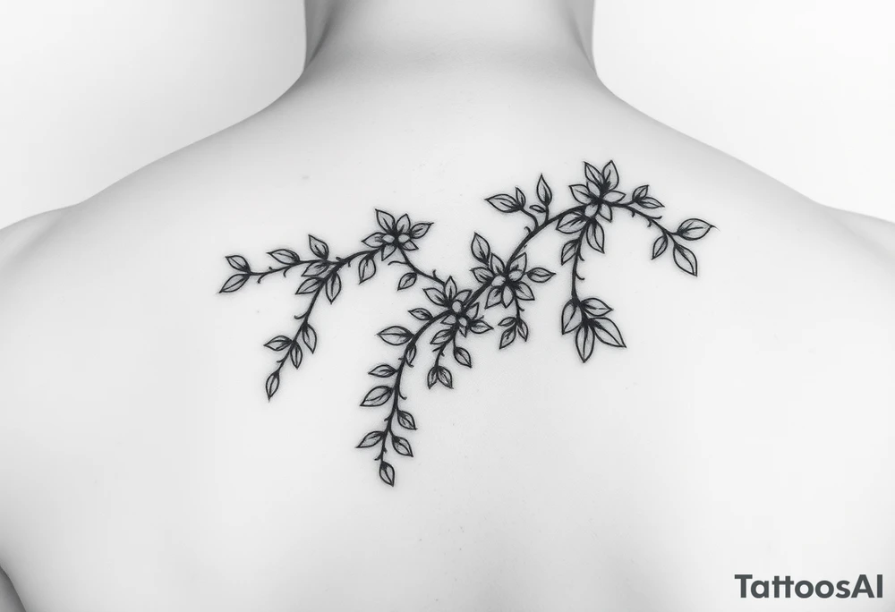 I want something minimal, to honor my grandparents home (they had beautiful jasmine vines hanging over their back porch) I also want to honor my deceased father, grandparents, and 2 very important aunts who also passed. tattoo idea