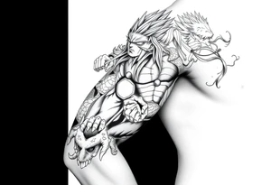 12 or more anime characters in their powerful form tattoo idea