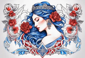 persephone symbols blue and red
shadowns tattoo idea