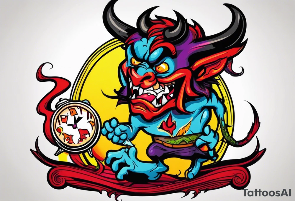 Demon time tattoo idea