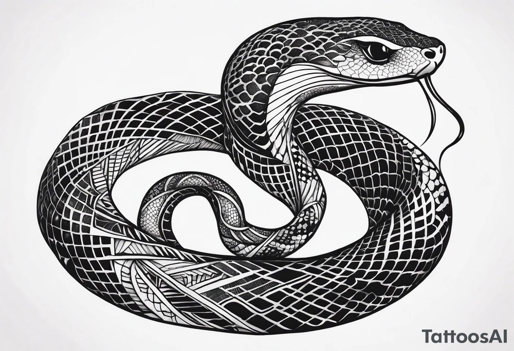 Black snake tattoo idea