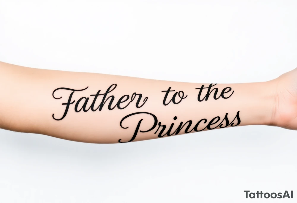 Father to the Princess tattoo idea