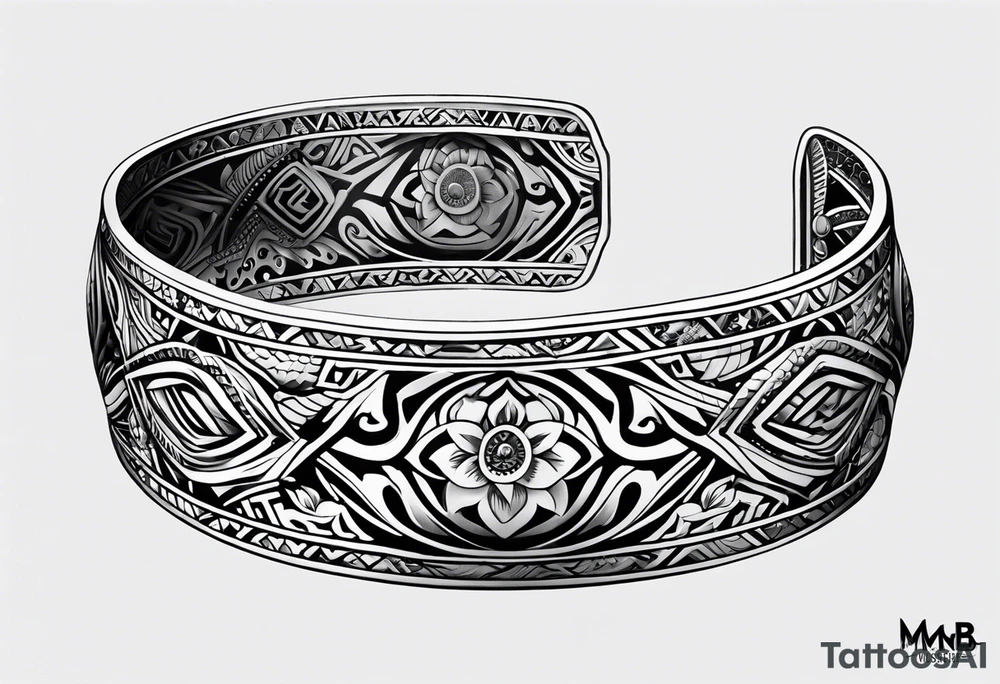 scottish bracelet tattoo with MKB tattoo idea