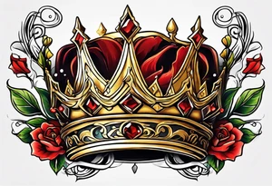 golden crown tattoo idea