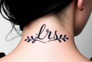 Nail marks beside the initials lrs tattoo idea