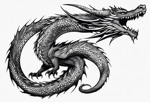 full arm sleeve Smaug the dragon tattoo idea