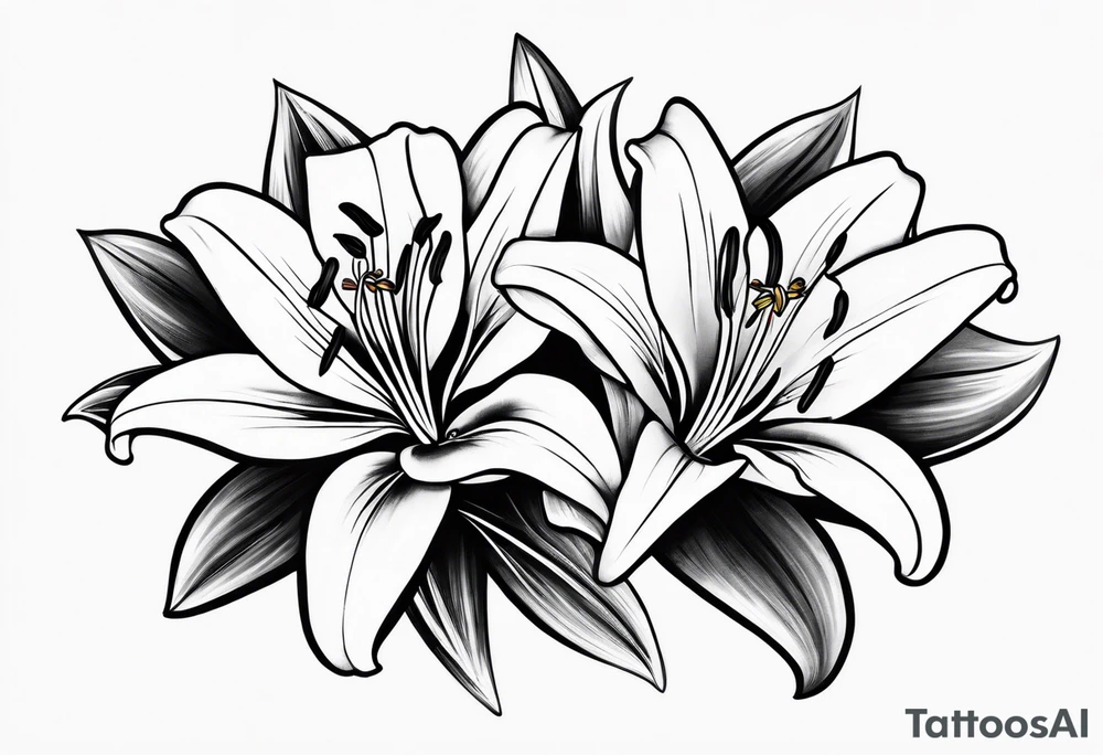 Small lily tattoo idea