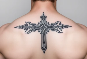 cross tattoo very detailed tattoo idea