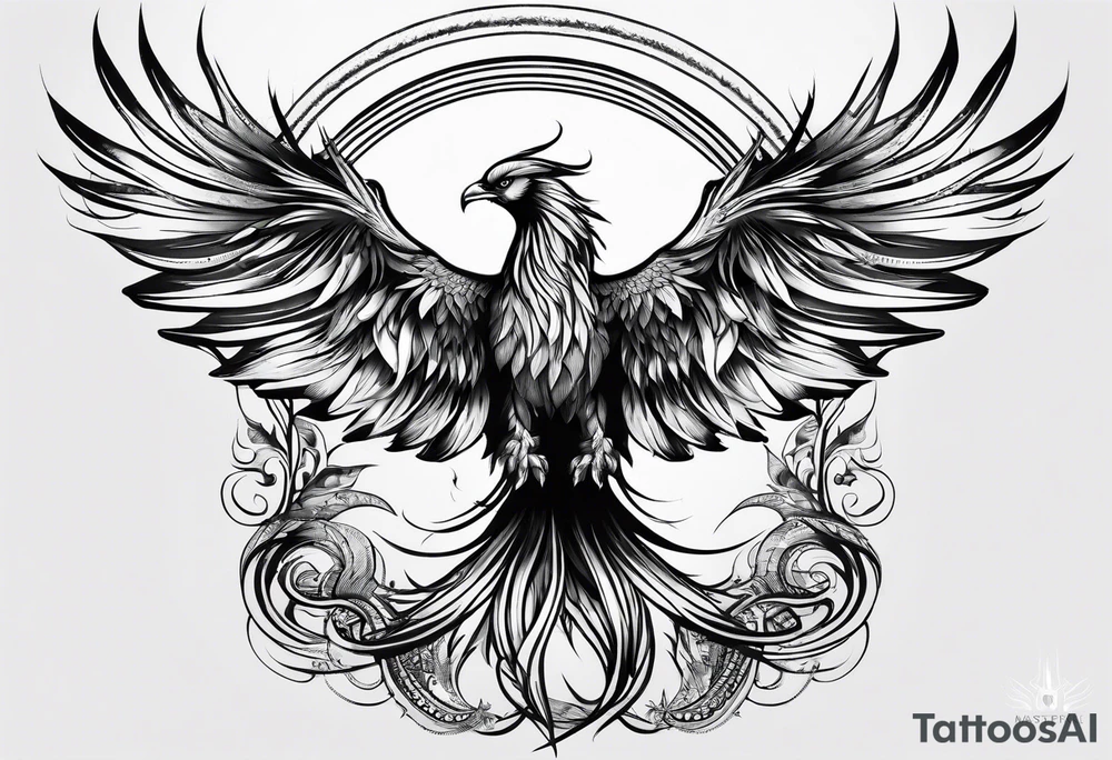 Rising phoenix tattoo idea