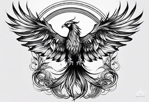 Rising phoenix tattoo idea