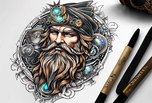 Steampunk zeus tattoo idea