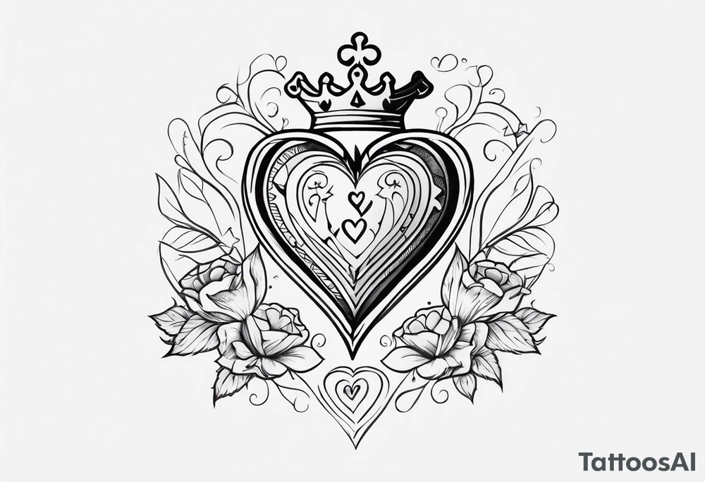 Jack of hearts card tattoo idea