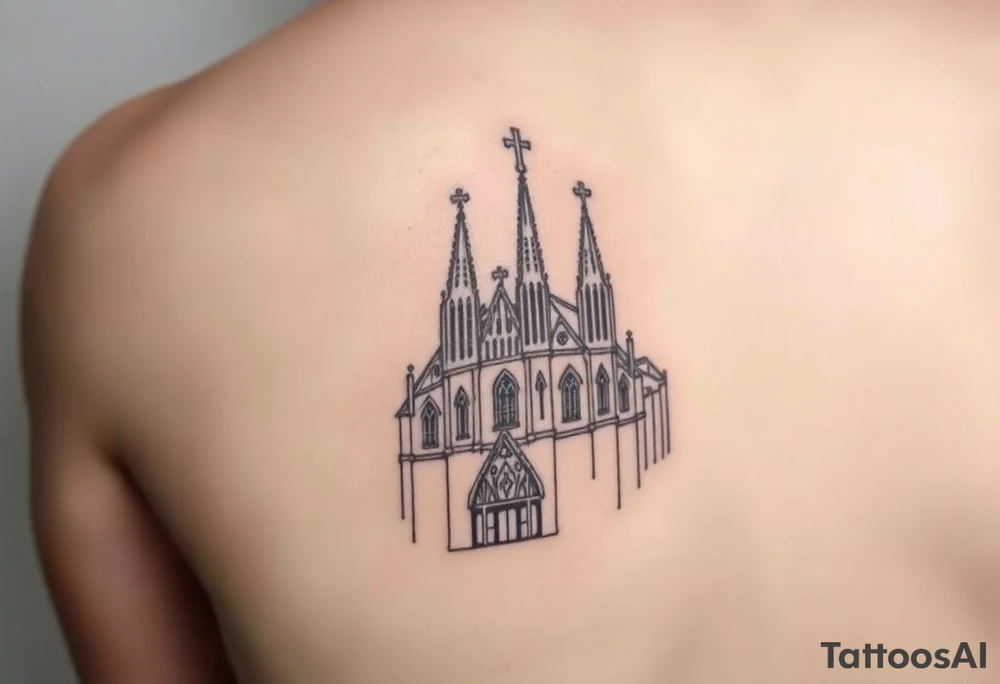 sagrada familia church Barcelona tattoo idea