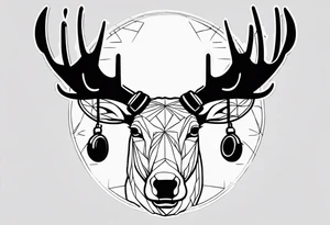 HIP HOP DJ moose tattoo idea