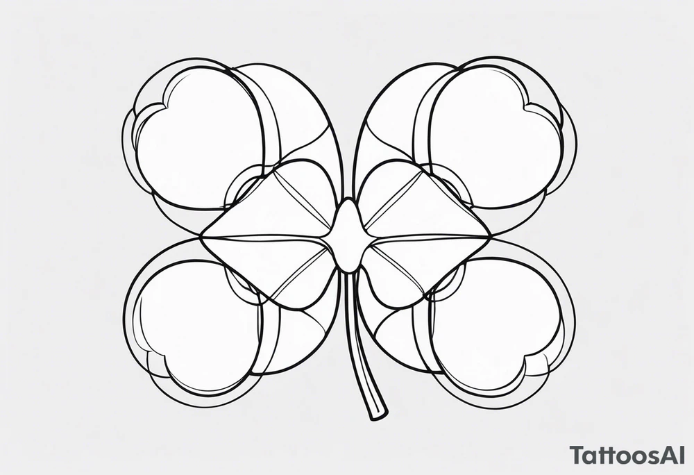 four-leaf clover tattoo idea