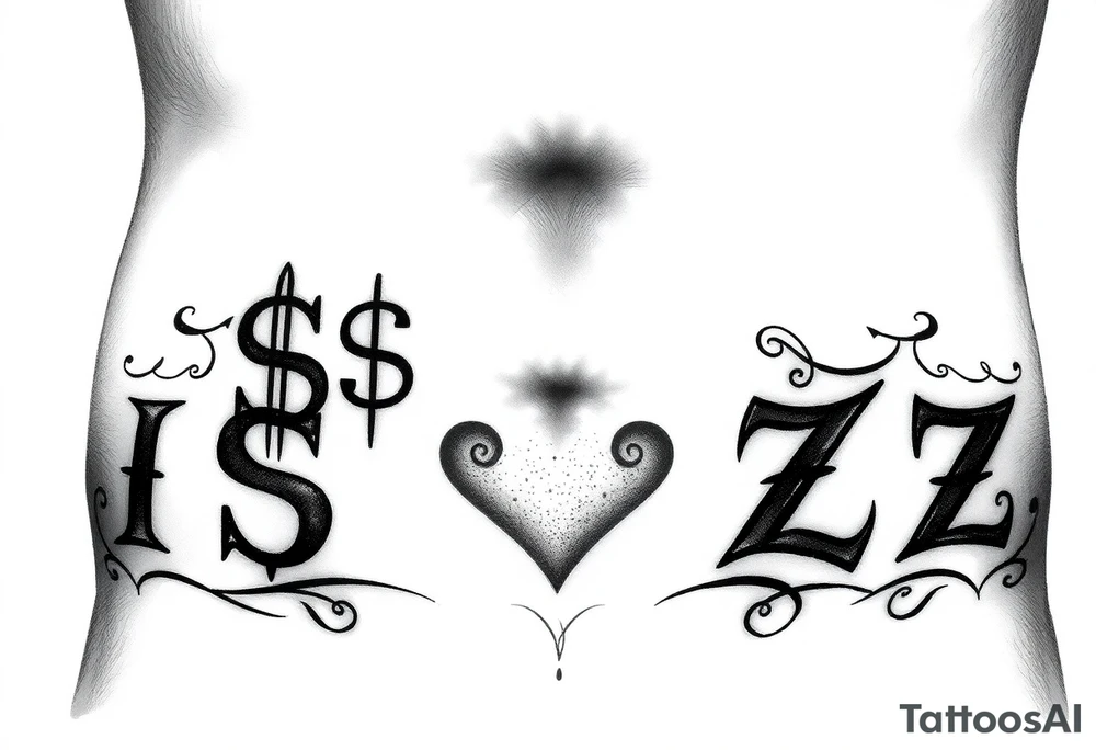 It'll be a large tattoo cross my stomach kind of arched like the old white trash tattoos you'd see like in the 90s. The word it's going to be I S $ U ə Z the second s is going to be money signed backwards the E is going to be backwards and kind of tilted more like like the Internet Explorer e or maybe it's Intel or something like that tattoo idea