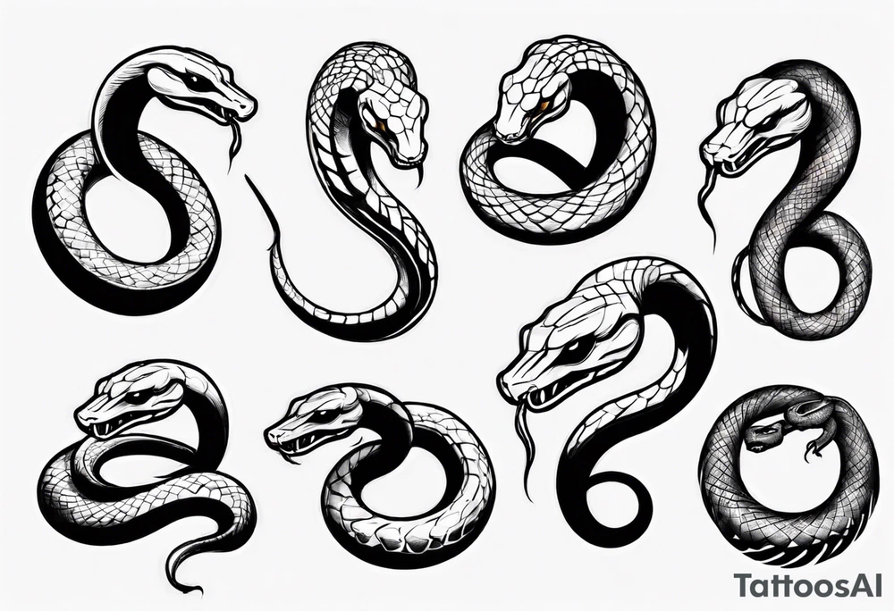 snake eating its own tail tattoo idea
