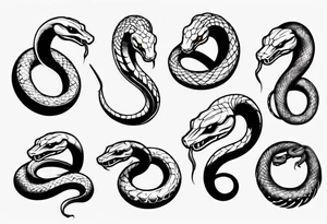 snake eating its own tail tattoo idea