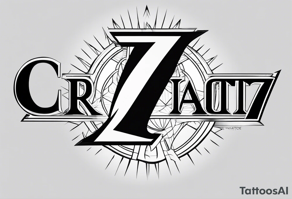 cr7 letters tattoo idea