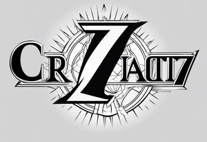 cr7 letters tattoo idea