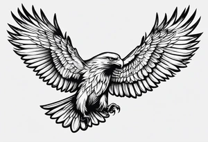 Eagle and a Dove fly side by side tattoo idea